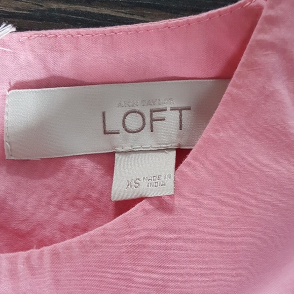 LOFT embroidered Pink Blouse - Picture 3 of 4